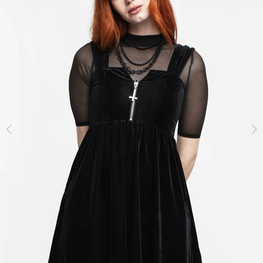 Heartless Zip Front Mini Dress